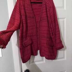 NIC+ZOE Textured Red Blazer